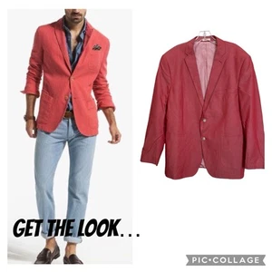 Blazer Southern Pines Para Hombre Talla XL Rojo Forrado Algodón 2 Botones Verano Preppy - Imagen 1 de 15