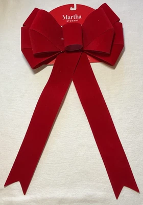 Martha Stewart Red  Velvet Bow Metal Ring NWT - Image 1 of 3