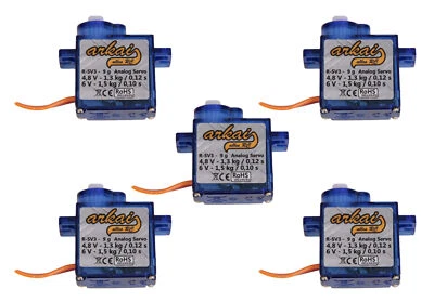 arkai Servo 9 g, 10er Set - AUSREICHEND gefettet  SUPERBudgetpreis ! - Bild 1 von 3