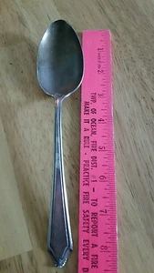 Antique Vtg Sterling Silver Big 8 1/2" Dinner Spoon mono C 55 gr 1.79 ozt - Picture 1 of 6