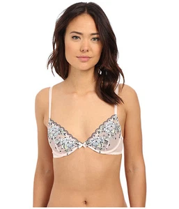 HANKY PANKY EMBROIDERED UNDERWIRE ROSY PEACH UNLINED BRA #9E7951 X SMALL 32 $72 - Picture 1 of 4