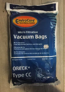8 Oreck TYPE CC xl Micro Filtration vacuum bags, Fits All XL7, XL21, 2000's, 300 - Picture 1 of 2