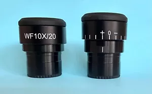 One Pair of WF10x/22 Eyepieces with Adjustable Diopter for stereo microscope BN - Foto 1 di 7