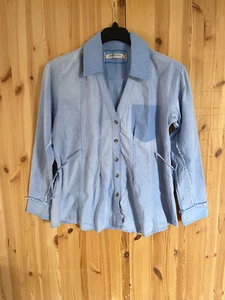 💖 NEW FREE PEOPLE MARTEN OXFORD ENIM SHIRT TOP Blue Oversized XS / UK 10-12-14