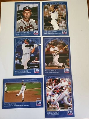 2019 Topps Now 150th Anniversary 6 Card Set Jeter, Judge and More - Image 1 of 3