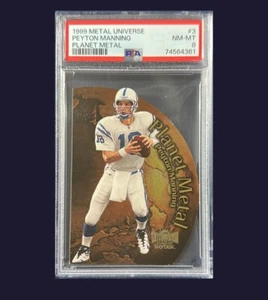 PEYTON MANNING 1999 Metal Universe Planet Metal #3 PSA 8 COLTS POP 4 - Imagen 1 de 2