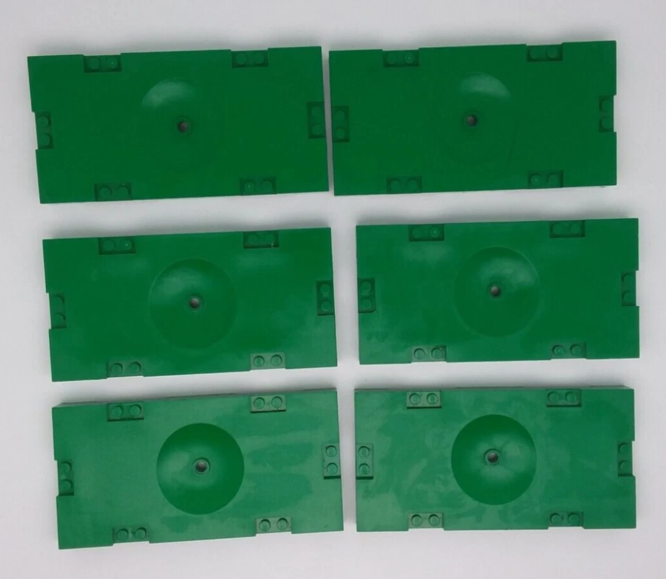Lego 6 X Building Plate Football Field Green SPORTS Field Section 8x16 30489 - Image 1 of 2