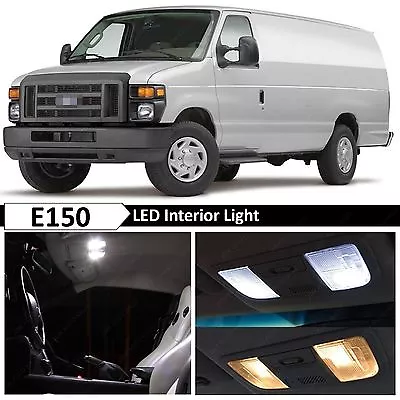 14x White Interior LED Lights Package Kit for 2006-2012 Ford E-150 E150 - Image 1 of 4