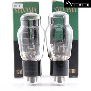 Coppia TUBI 5X4G IN SCATOLA ORIGINALE US SYLVANIA Square Getter Black Plates ST - Foto 1 di 8