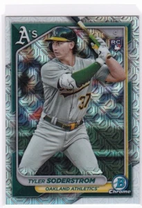 Tyler Soderstrom MOJO REFRACTOR ROOKIE 2024 Bowman Chrome #15 Athletics - Picture 1 of 6