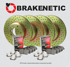 F&R BRAKENETIC Sport Drilled Brake Disc Rotors + Quiet Pads BSK83210