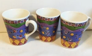 Sweet Shoppe by Sango Mug By Sue Zipkin "Lemon Sherbet 3025" Set of 3 New - Picture 1 of 2