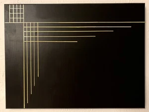 ANGELA GEORGE SIGNIERTES GEMÄLDE LINEAR ORIGINAL GEOMETRISCH ABSTRAKT AMERIKANISCHER KÜNSTLER - Bild 1 von 4