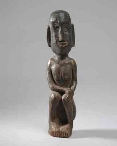 Antique Timor statue seated female ancestor figure - Picture 1 of 10