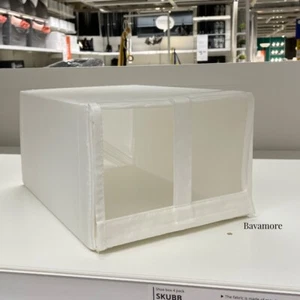 IKEA SKUBB Shoe box, white, 8 ¾x13 ½x6 ¼ " BRAND NEW (4-PACK) - Picture 1 of 4