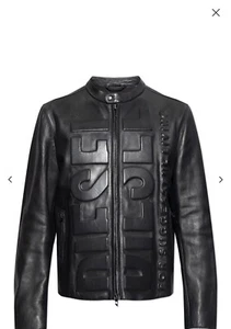 Diesel -Met-Vert Logo Embossed Zipped Jacket Black XL…52 - Picture 1 of 6