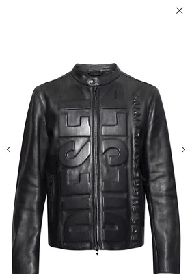 Diesel -Met-Vert Logo Embossed Zipped Jacket Black XL…52 - Image 1 of 4