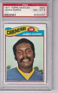 1977 Topps Mexican # 463  JAMES HARRIS  Rams  Grambling  PSA 8  - Picture 1 of 1