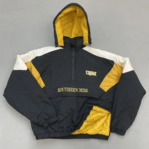 VTG Rare Southern Miss Pullover Starter Style Red Oak Jacket Brett Favre Sz L - Picture 1 of 15