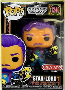 Funko POP! STAR-LORD #1240 Black Light Guardians Vol. 3 Target Excl w/Protector - Picture 1 of 5