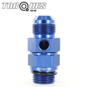 AN -10 (AN 10 AN10) Male to 1/2" BSP Male With a 1/8" NPT Side Port Adapter - Picture 1 of 1