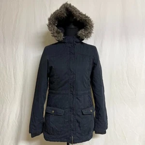 Mossimo schwarzer Steppparka Jacke mit Kunstfellkapuze Gr. Medium - Bild 1 von 5