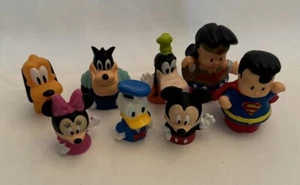 Lot of 8 Little People Superman, Wonder Woman, Mickey & Minnie Mouse, Donald - Picture 1 of 4