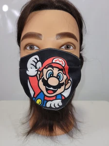 Mario - Small Size 7" x 5" - Cloth Mask & Filter - Wash & Re-Use - M8 - Picture 1 of 6