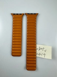 Oryginalny skórzany pasek Apple Watch 38mm 40MM 41MM 42MM złoty brązowy pasek ML - Zdjęcie 1 z 11