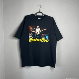 Status Quo 2004 Riffs Euro & UK Summer Tour Mens Black Cotton T-Shirt Size XL - Picture 1 of 7
