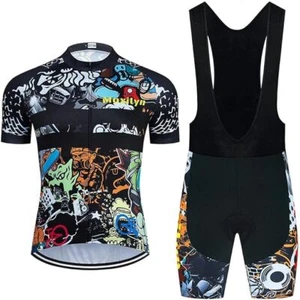 (USA Seller) Japanese Cartoon Men's Cycling Short Sleeve Jersey + Bib Set - Picture 1 of 6