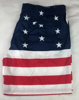 Men's Walnut & 39 Bioworld, American Flag Swim Trunks    (XXL)    H - Image 1 of 4