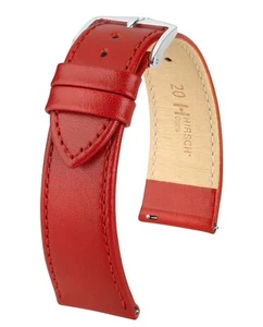 HIRSCH XS Box Leather Watch Band "Osiris", 16-20 mm, 2 colors, new! - Picture 1 of 7