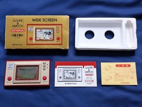Nintendo GAME & WATCH OCTOPUS with Box and Manual Japanese OC-22 1981