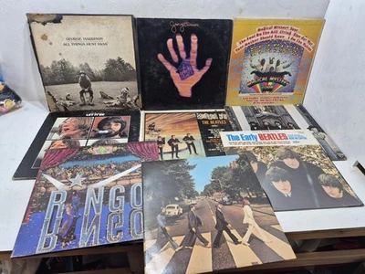 Lot of Vintage The Beatles & Solo Albums Records Vinyl Ringo/Harrison/Abbey Road Foto 1 de 4