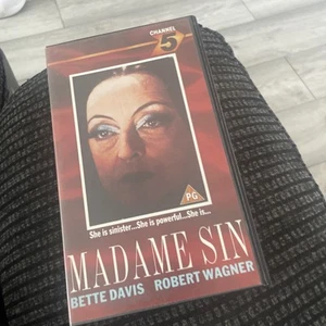 Madame Sin VHS Video Bette Davis Robert Wagner Denholm Elliott Gordon Jackson - Picture 1 of 5