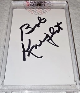 Bobby Knight Auto Signed index card-Indiana Hoosiers - THE GENERAL - Picture 1 of 4