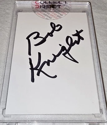 Bobby Knight Auto Signed index card-Indiana Hoosiers - THE GENERAL - Image 1 of 4