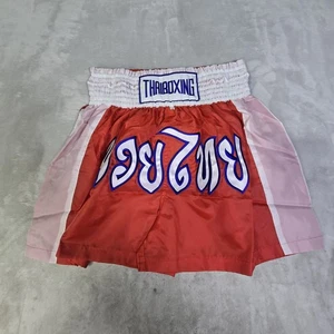 Vintage Muay Thai Shorts Trunks Size XXL Blue and White Thaiboxing Big Logo - Picture 1 of 5