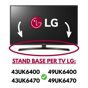 ✅ ORIGINALE Supporto Piedistallo Base TV LG 49UK6470 43UK6500 UK6300 STAND PIEDE - Foto 1 di 4