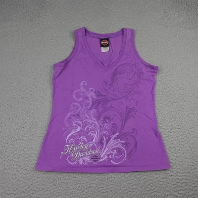 Camisa sin mangas Harley-Davidson para mujer grande púrpura Mobile Bay EE. UU. Y2K Foto 1 de 4