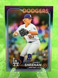 Emmet Sheehan RC - Rainbow Foil - 2024 Topps Update #US141 LA Dodgers Debut - Picture 1 of 11