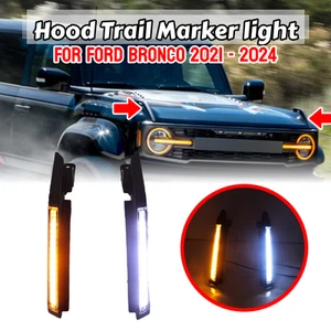 For 2021-2024 Ford Bronco Hood LED Light Cover Trim Decoration Upgrade Kit - Picture 1 of 8