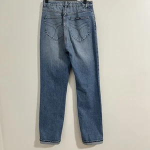 Rolla’s Dusters High Rise Straight Jeans Size 30 Aussie Blue G'day Mate Elastic - Picture 1 of 5