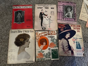 Lot of Assorted Sheet Music Various Songs and Artists. Early to Mid 1900s - Picture 1 of 12