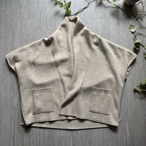 PILCRO Anthropologie Heavy Knit Poncho Cardigan XS/S Cream Speckled Rainbow - Picture 1 of 8