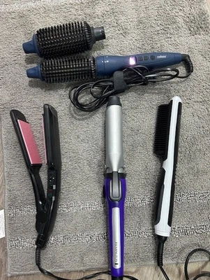 Assorted Hair Styling Tools Curling Irons Beauty Bundle - Four items. - Image 1 of 4