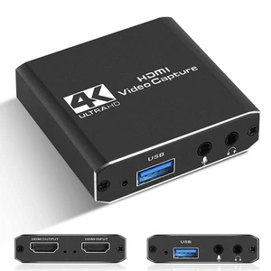 Capture Vidéo HDMI 4k 1080p Mic Entrée Acoustique Sortie Live Streaming Jeu Broa - Zdjęcie 1 z 5