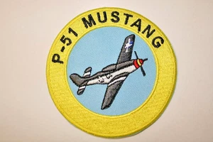 P-51 Mustang Embroidered Heat Sealed Patch P038 - Picture 1 of 1