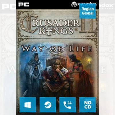 Crusader Kings II 2 Way of Life Expansion DLC for PC Game Steam Key Region Free - Image 1 of 4